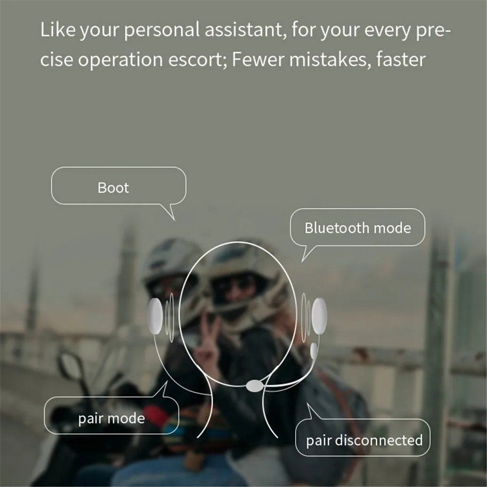Kopfhörer: 2x Motorrad Helm Intercom Bluetooth 1000m Gegensprechanlage – Neu und originalverpackt aus Genève von Anna-38 5