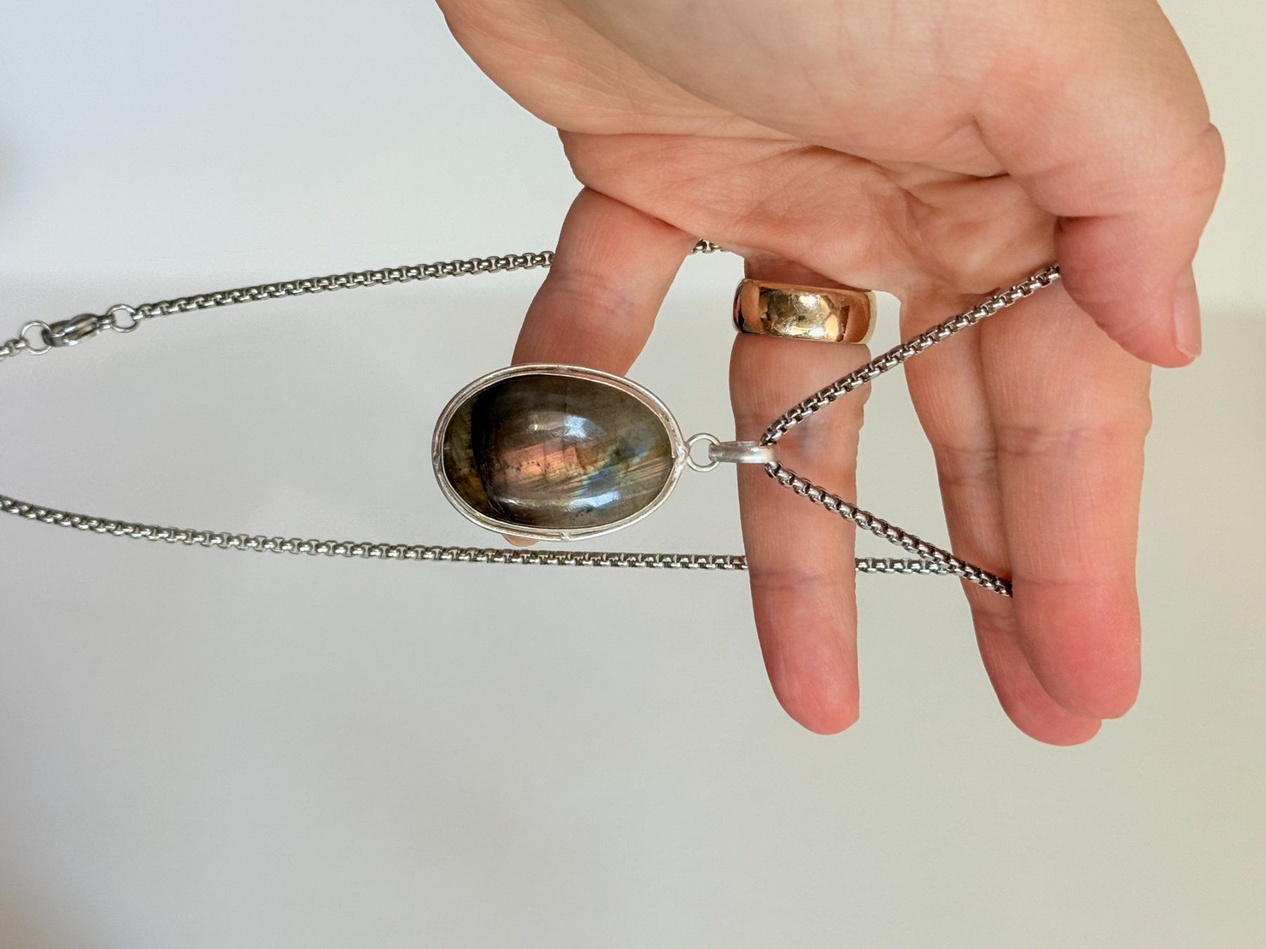Catenine: Collier pendentif Labradorite - Élégant 💎 – Nuovo e nell'imballaggio originale da Genève venduto da AWWA 9