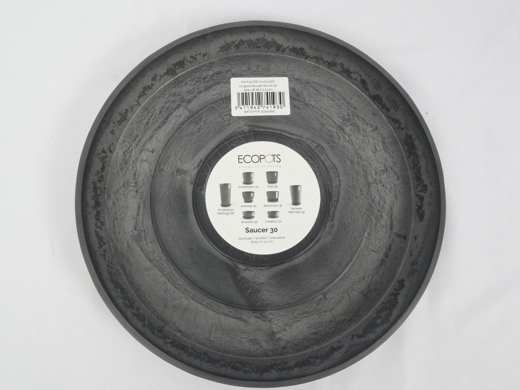 Untersetzer: ECOPOTS Saucer Round – Neu (gemäss Beschreibung) aus Steinen von Restwert_Steinen 4