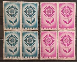 Italien 1964 Europa CEPT Komplett 2 Viererblocks MNH **