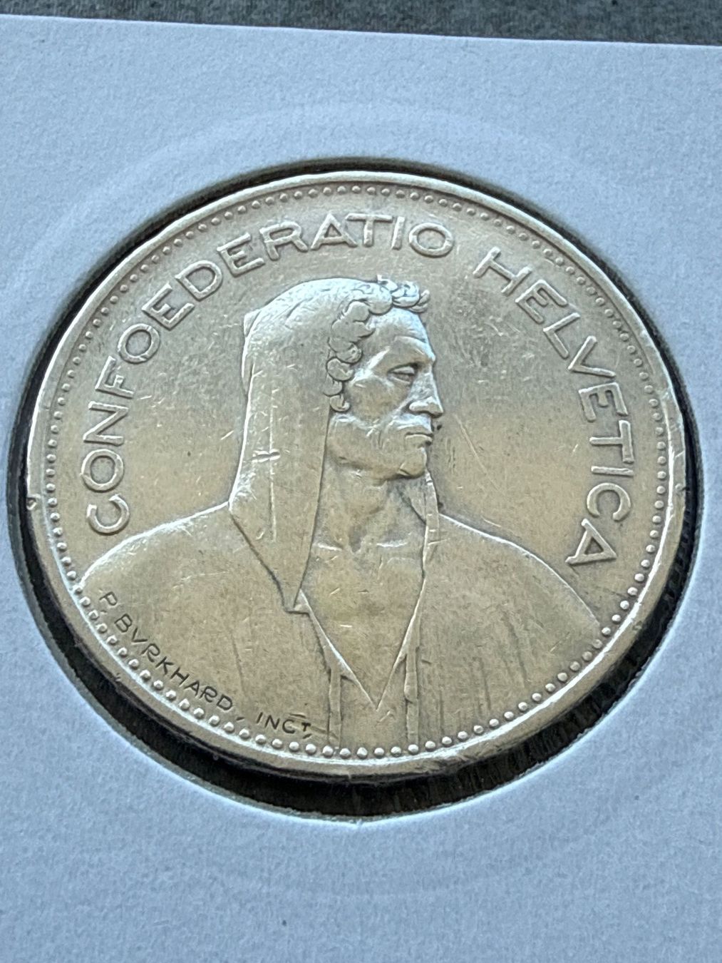Tutti le monete: Swiss 5 francs 1939 Silver Coin – Usato da Pully venduto da ta571 2