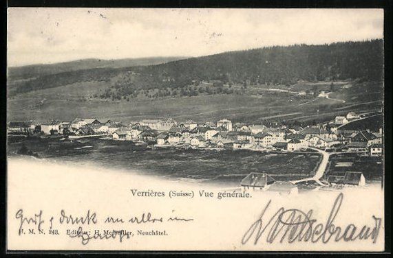 Cartoline postali: AK Verrières, Vue générale – Usato da Berlin venduto da bartko-reher