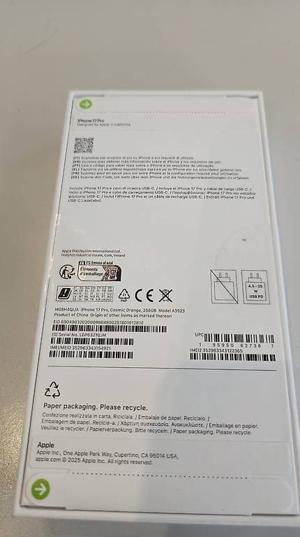 Telefoni cellulari / Smartphones: IPhone 17 pro 256 – Usato da Breganzona venduto da fab_8lj5 2