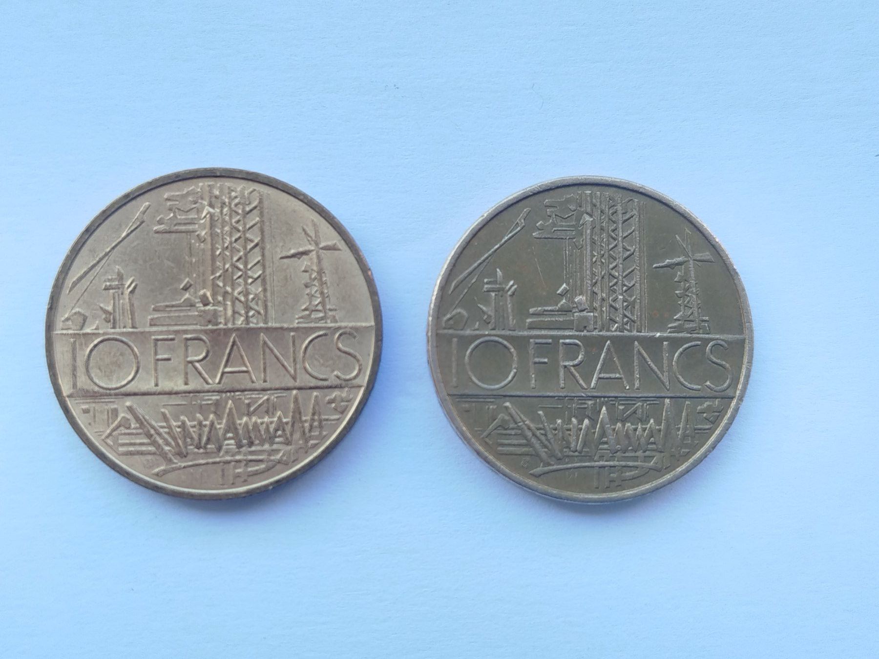 Toutes les monnaies: 2 X 10 FRANCS MATHIEU 1976 – D'occasion à Wettingen par Colorup