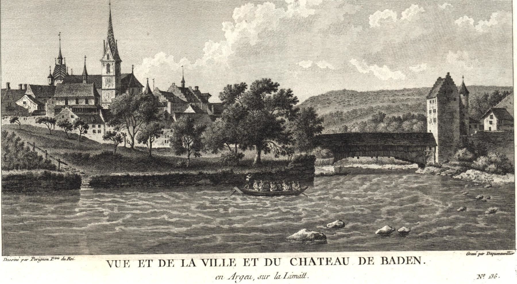 Incisioni: Baden Originalkupferstich 1780 – Usato da Rafz venduto da Helvet32 1