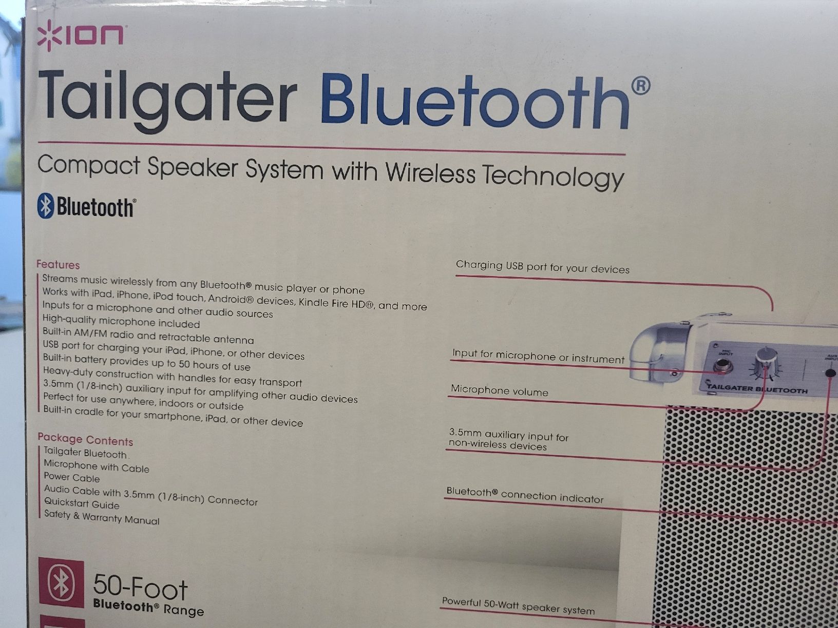 Lettore multimediale portatile: Tragbarer Bluetooth Lautsprecher mit Mikrofon – Nuovo e nell'imballaggio originale da Oberrüti venduto da big-lebowski 1