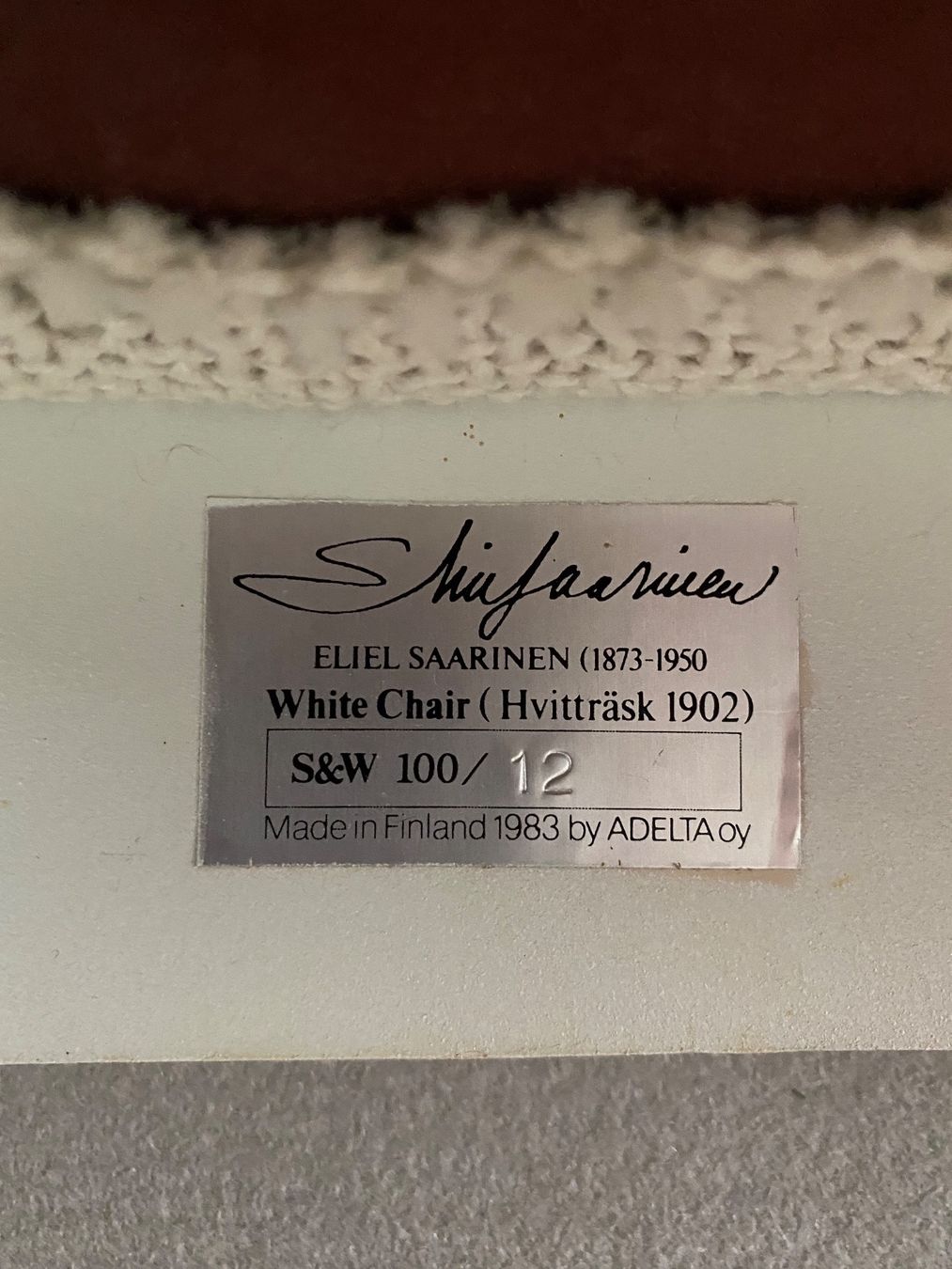 Saarinen Poltrone: White Chair  Eliel Saarinen – Usato da Stans venduto da eb53 8