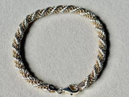 Silber, vergoldete Armband, S925, 19.5 cm
