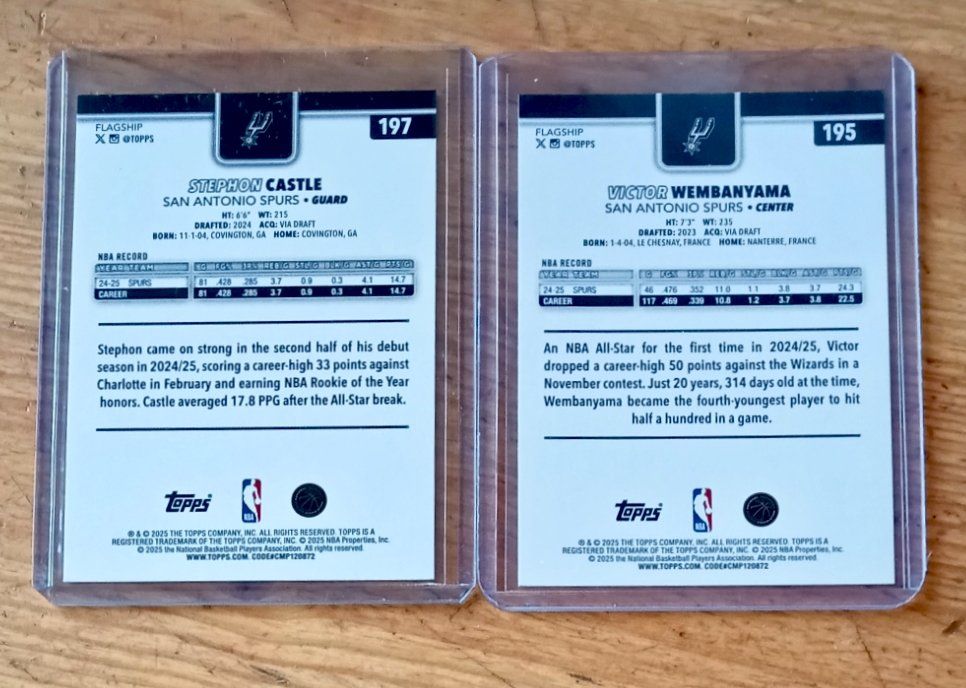 Cartoline: Wembanyama & Castle NBA cards lot – Nuovo (secondo la descrizione) da Vallorbe venduto da ant_75wx 1