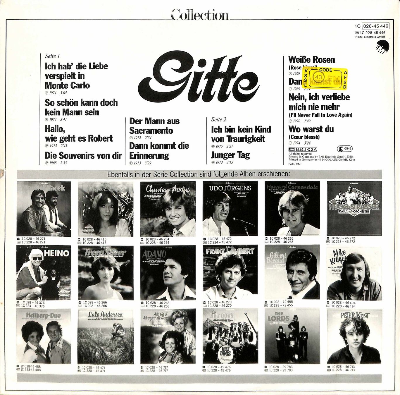 Schallplatten: LP: Gitte - Collection – Gebraucht aus Trimmis von Dres2 1
