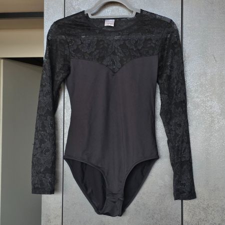 🐸 MADDISON SPITZEN BODY S MIT SPITZE SCHWARZ