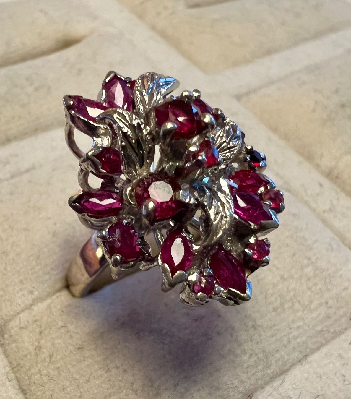 Anelli: Silber-Ring mit Rubinen – Usato da Chur venduto da Penting1935 1