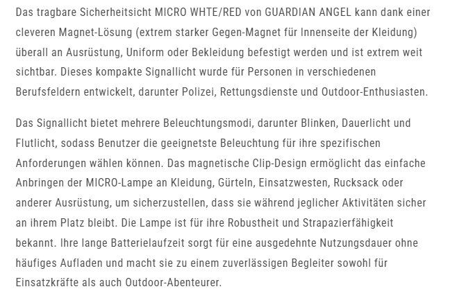 Lampade: Sicherheitslicht GUARDIAN ANGEL MICRO neuwertig – Nuovo e nell'imballaggio originale da Konolfingen venduto da racedesign 4