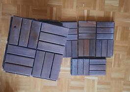 RUNNEN Holzboden-Fliesen für Balkon/Terrasse