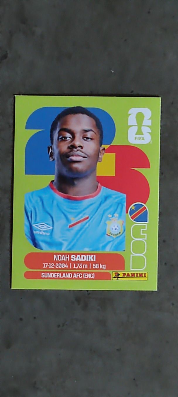 Panini Carte collezionabili: Panini FIFA World Cup 2026 Sticker - COD 12 Noah Sadiki – Nuovo e nell'imballaggio originale da Altstätten SG venduto da Trelli