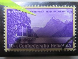 Abart Pro Patria B1 Rasterpunkte unter F von Bundesfeier