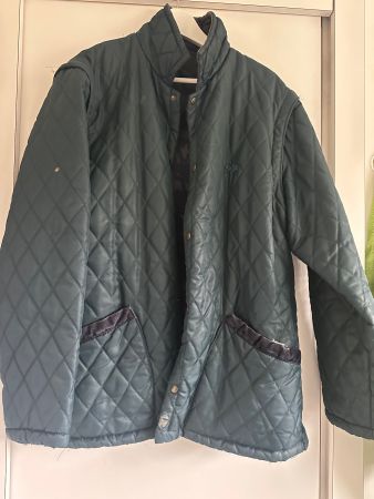 Jacke, vintage Steppjacke, dunkelgrün, Grösse M