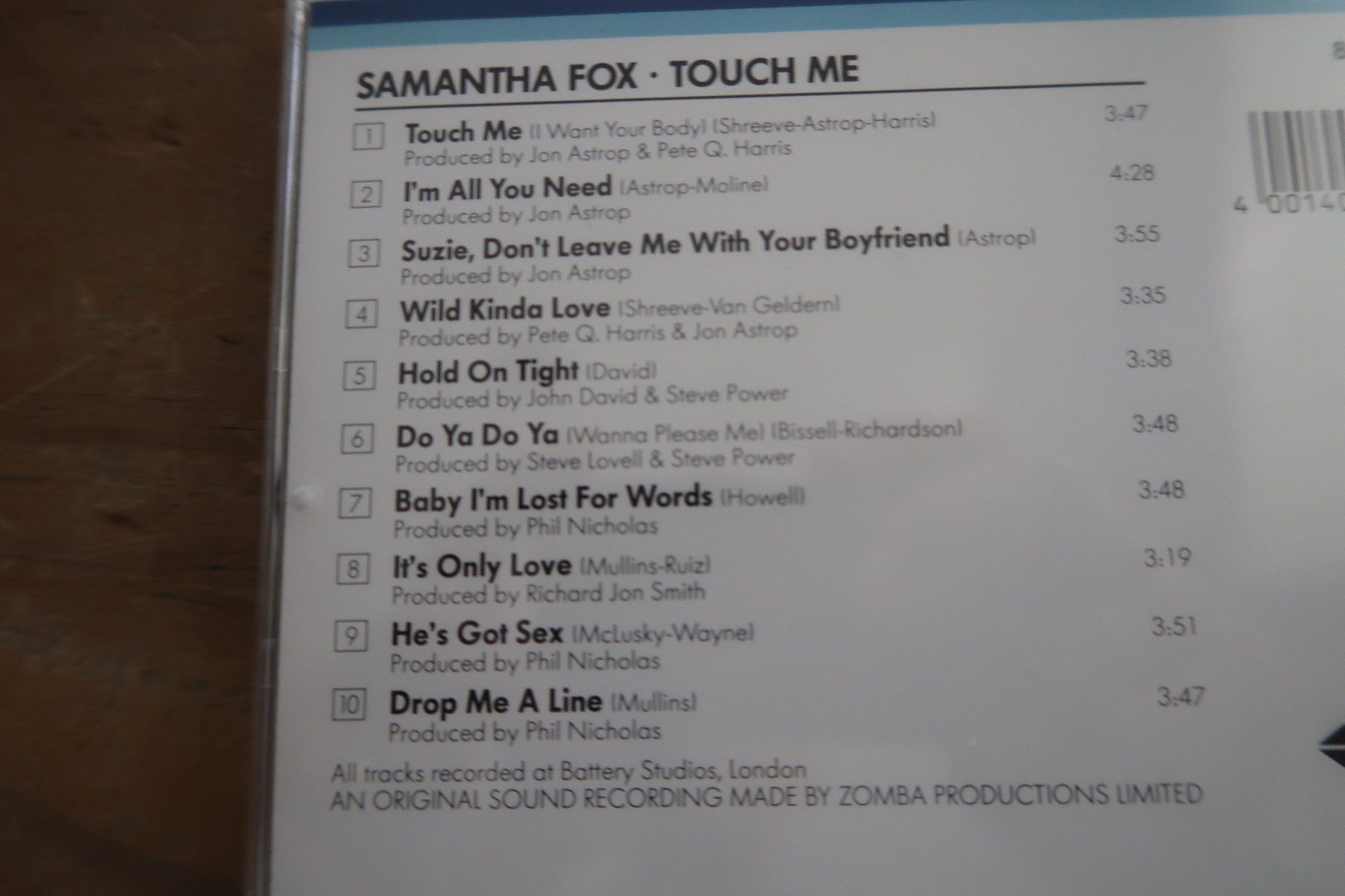 CD: SAMANTHA FOX - TOUCH ME - CD – Usato da Basel venduto da Patiscat 2