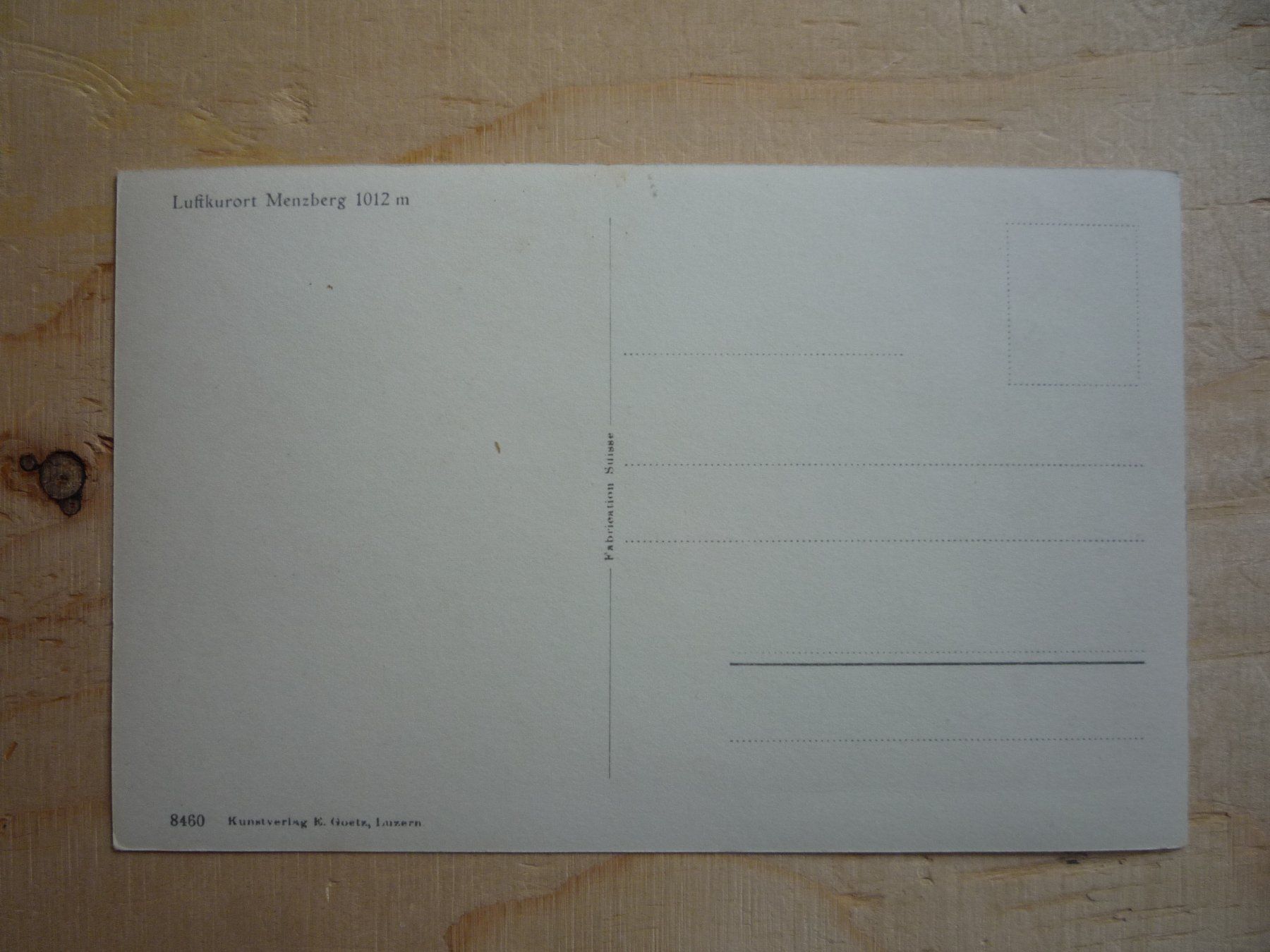 Cartoline postali: Luftkurort Menzberg, 8460 – Usato da Rieden SG venduto da Brockehuesli 1