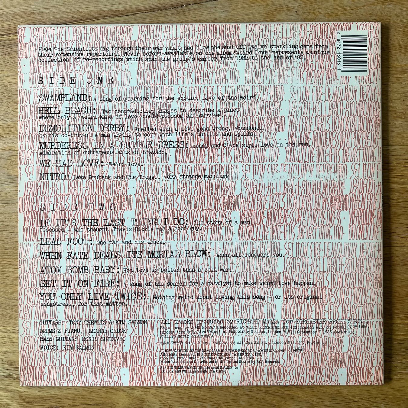 Schallplatten: Scientists - Weird Love / 1. US-Press. 1987 – Gebraucht aus Gais von soundcave57 2
