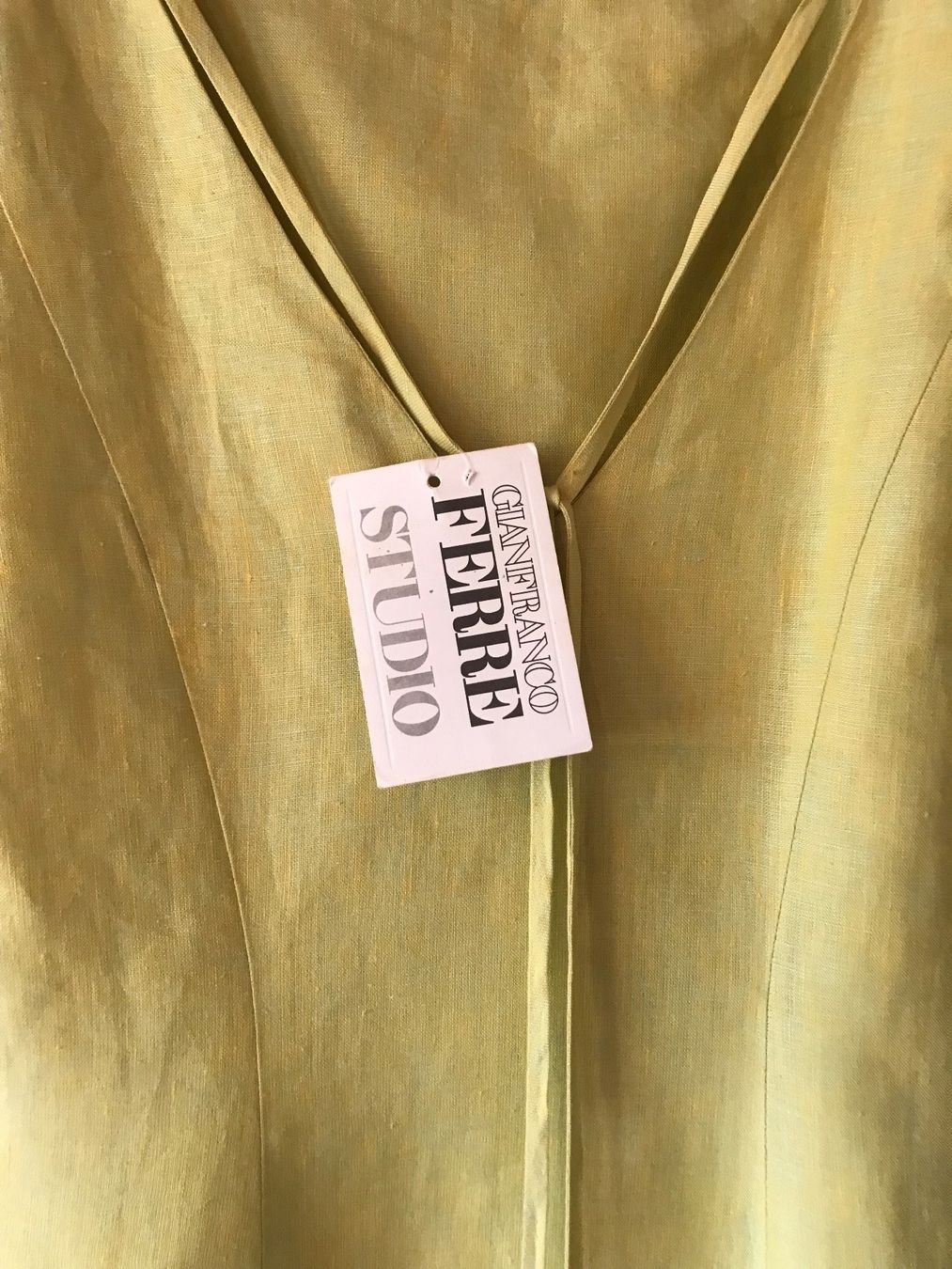 Gianfranco Ferre Vestiti: Elegantes Linen Kleid von Gianfranco Ferre – Nuovo (secondo la descrizione) da Eggersriet venduto da VintageCouture86 4