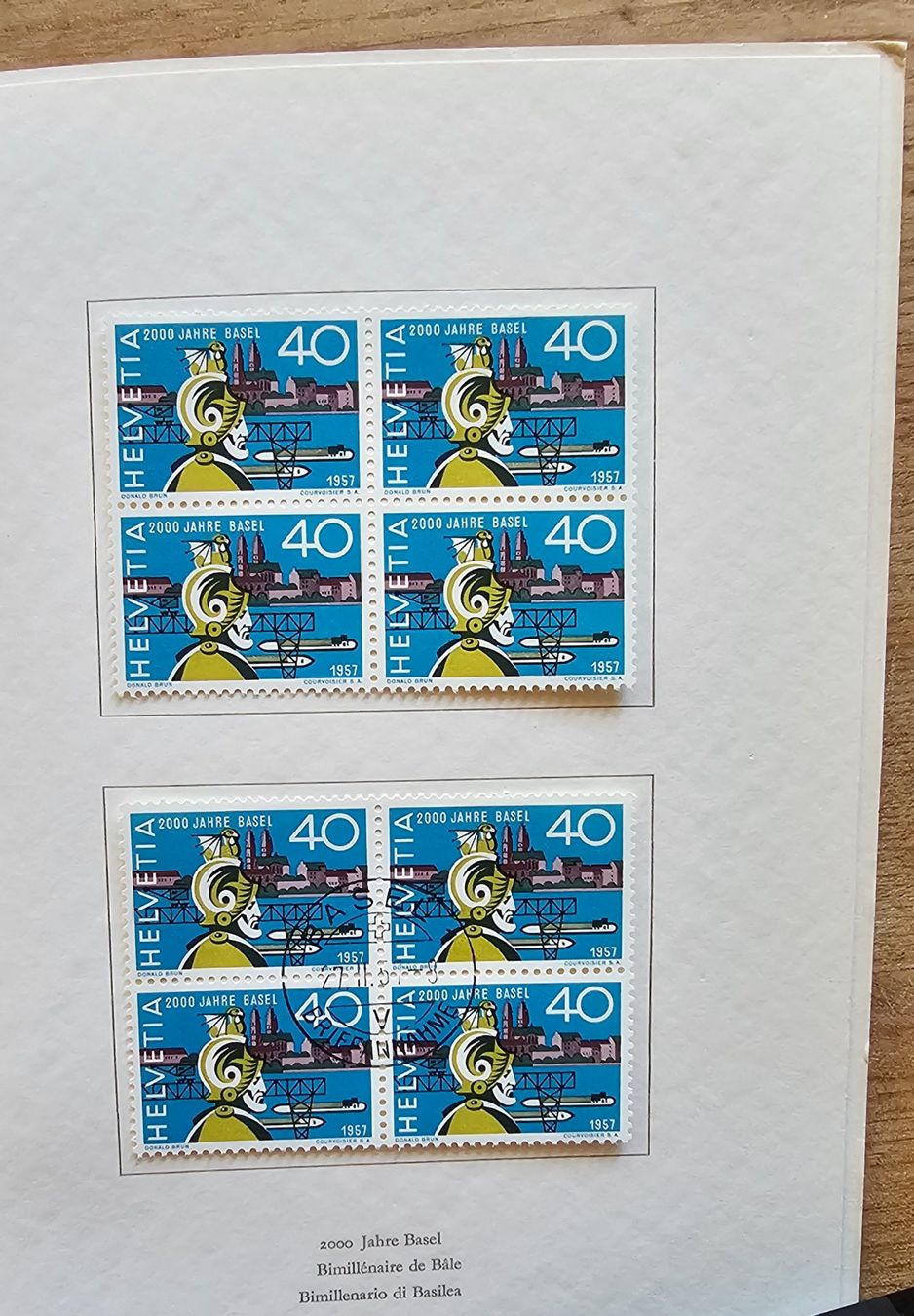 Tous les timbres: Heft mit 4er-Bl. */gest. 1957 – Neuf (Voir description) à Les Valettes par Nuba1 5