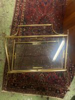 Vintage Messing und Glas Zeitungsständer
