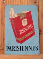 Werbeschild Parissiennes Super, 60x40 cm Vintage Rarität