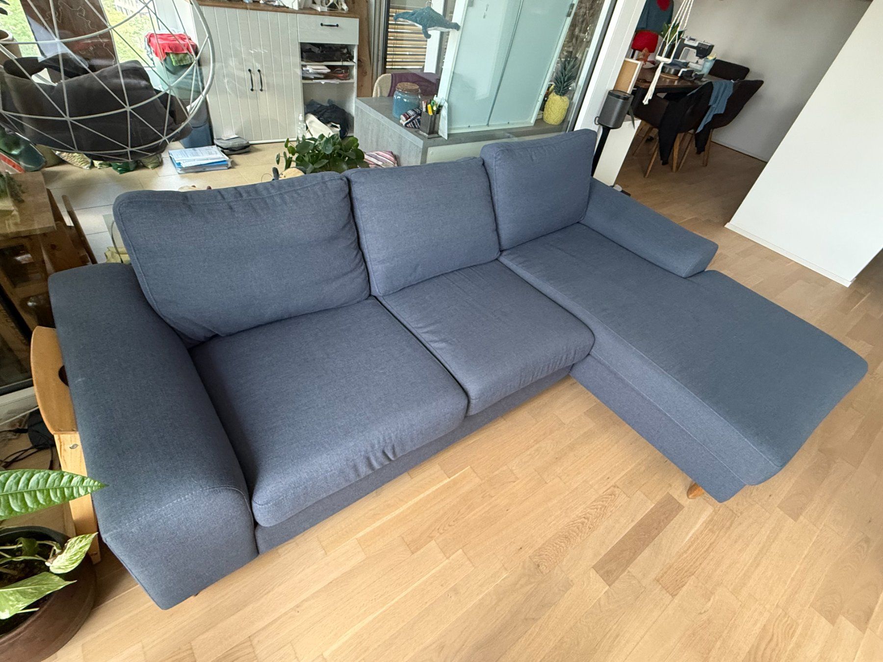 Micasa Divani: Ecksofa dunkelblau Stoff guter Zustand – Usato da Uster venduto da OliverAcar 2