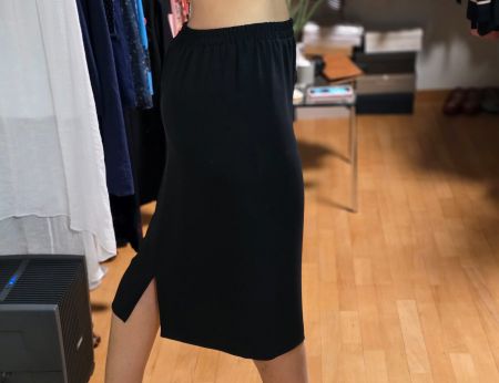 Lady Line Vintage Damen Rock Gr. 40 Schwarz Gummibund