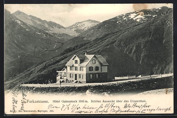 Cartoline postali: Furkastrasse /Ursernthal, Blick auf das  – Usato da Berlin venduto da bartko-reher