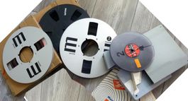 BandesMagnétiques 1/4"(3)+une bobine vide+trois boîtes vides