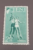 Ifni 1958 sport alte briefmarke