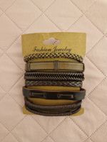 6 bracelets en cuir réglables, NEUF