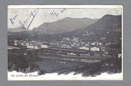 1906, CHIASSO, BELLA CARTOLINA TASSATA A TERGO.