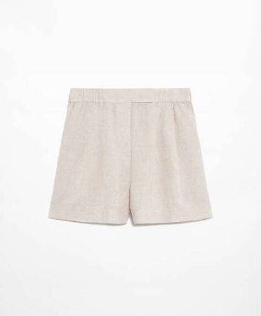 OYSHO Tailored Fit-Shorts aus 100 % Leinen, Damen S, sand