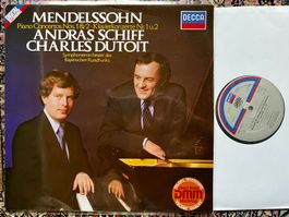 Mendelssohn Piano Concertos 1&2 Schiff Dutoit DECCA LP🛀 TOP