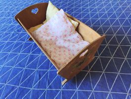Puppen Wiege Holz vintage
