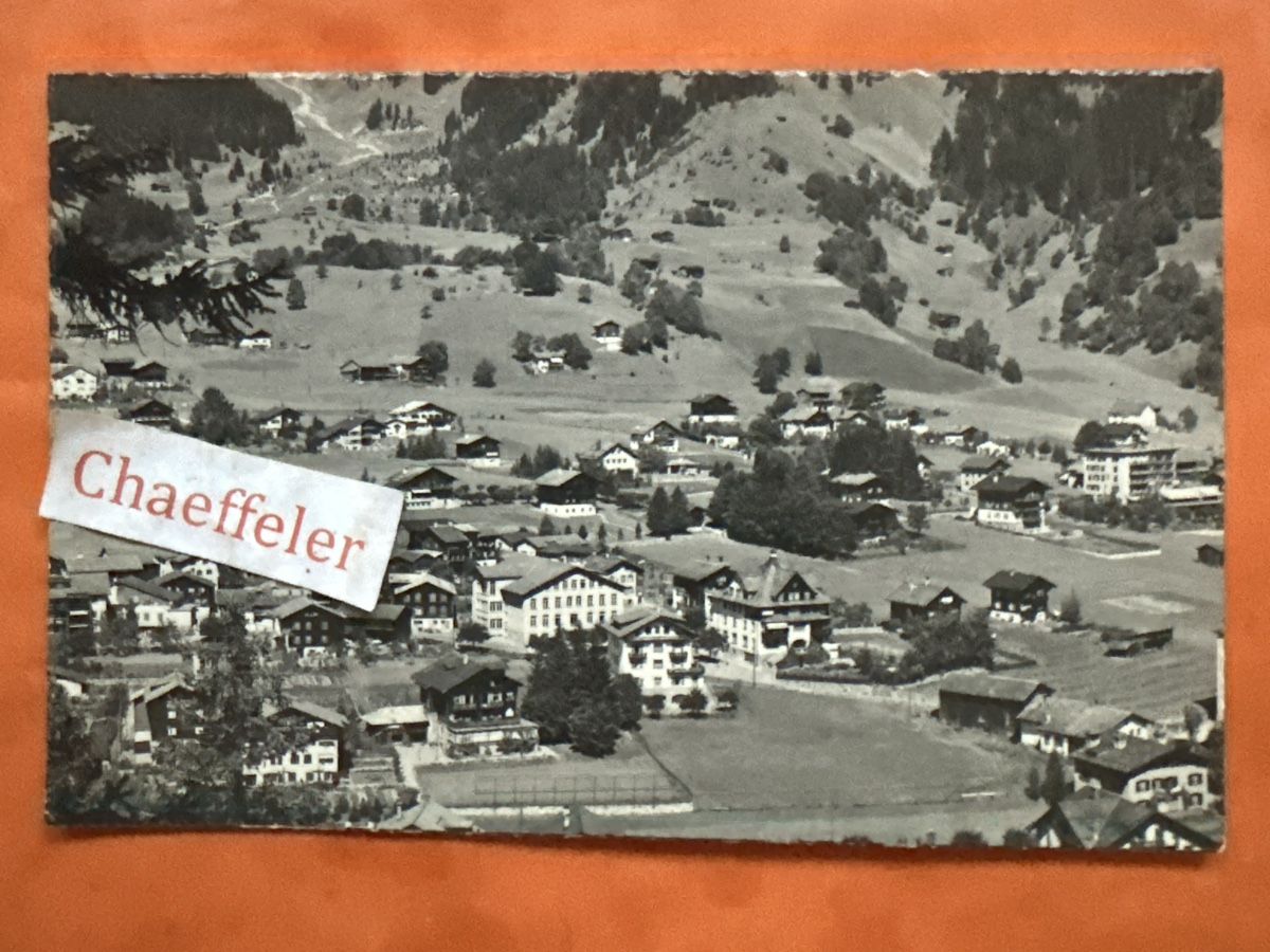 Cartoline postali: 1947  Klosters 1250 m ü.M. – Usato da Zürich venduto da Chaeffeler