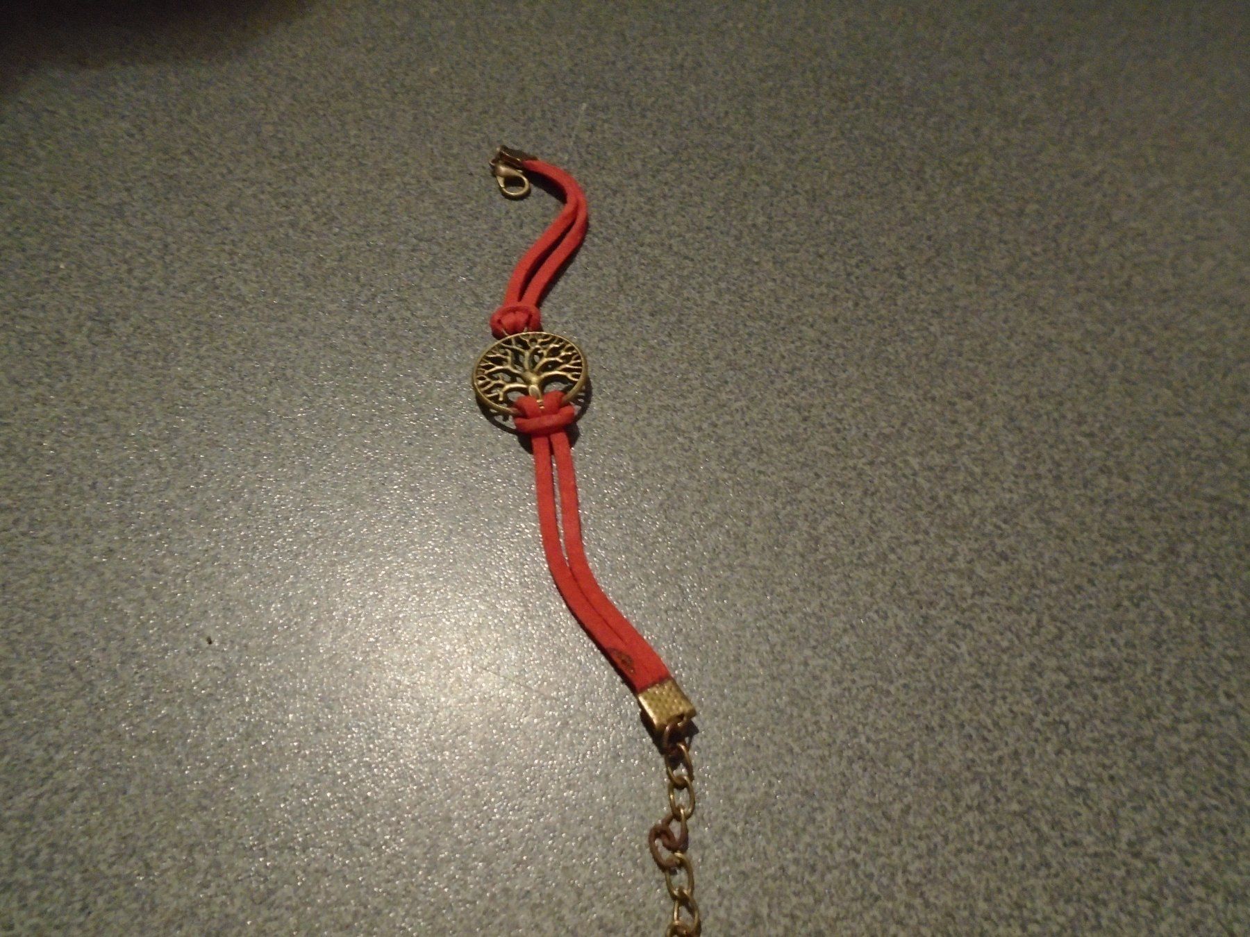 Bracciali & Braccialetti: Armband, rot, Lebensbaum – Nuovo e nell'imballaggio originale da Zürich venduto da abraxas1291
