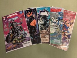Comic Package #4 Deadpool, Batman, Lobo, Catwoman, Aquaman