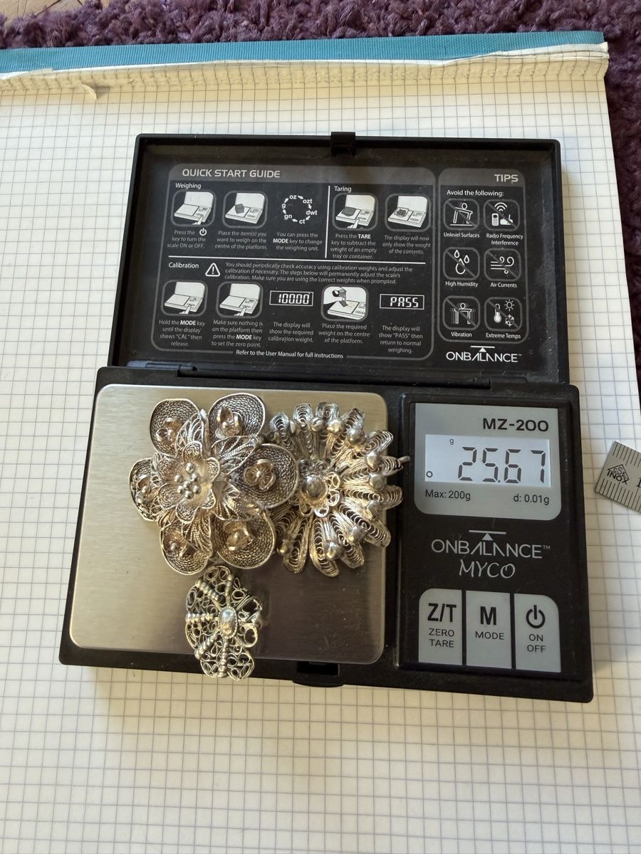 Spille & Fermagli: Filigrane Brosche, Silber, Trachten-Schmuck, Schweiz – Difettoso da Lyss venduto da nekoreh 5