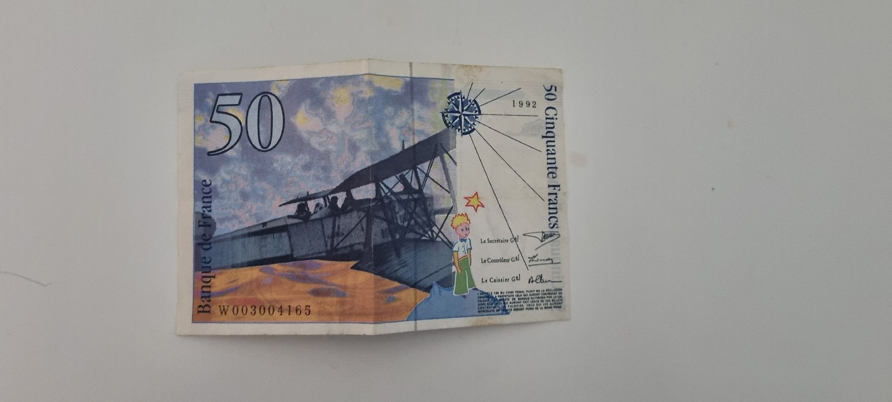 Banconote: 50 Francs "Petit Prince – Usato da Moosseedorf venduto da dfe_s5hz 1