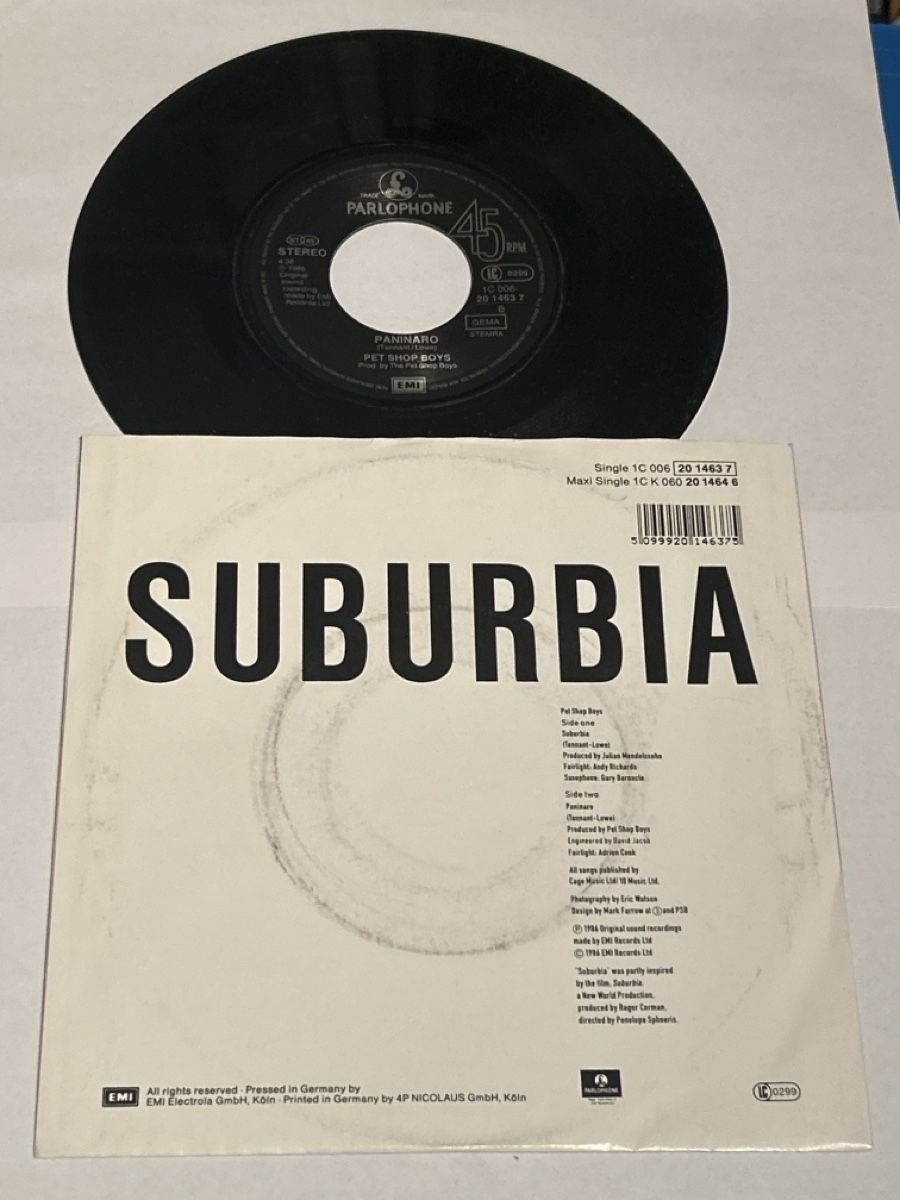 Dischi in vinile: Pet Shop Boys. 1986. SUBURBIA – Usato da Faulensee venduto da Mizuno06 1
