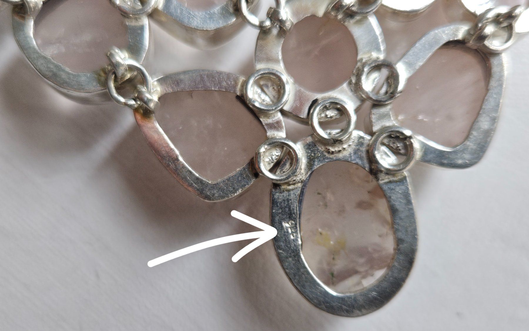 Catenine: Edles Collier Rosenquarz Schmuck Einzelanfertigung – Nuovo (secondo la descrizione) da Zürich venduto da Bieter04 5