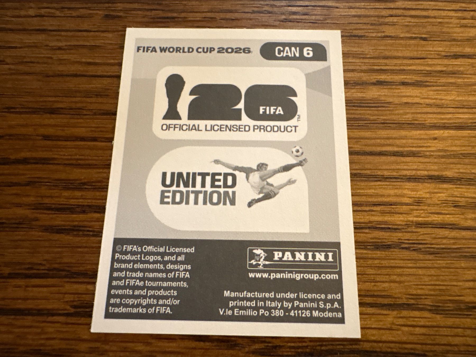 Panini Carte collezionabili: Panini 2026 CAN 6 – Nuovo (secondo la descrizione) da Elsau venduto da Cerry81 1