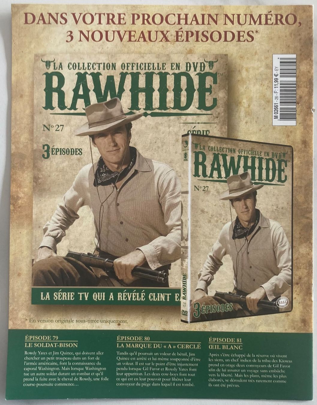 Tutti i DVDs: CLINT EASTWOOD - RAWHIDE N°26 – Usato da Poliez-Pittet venduto da Newtown-Records 2
