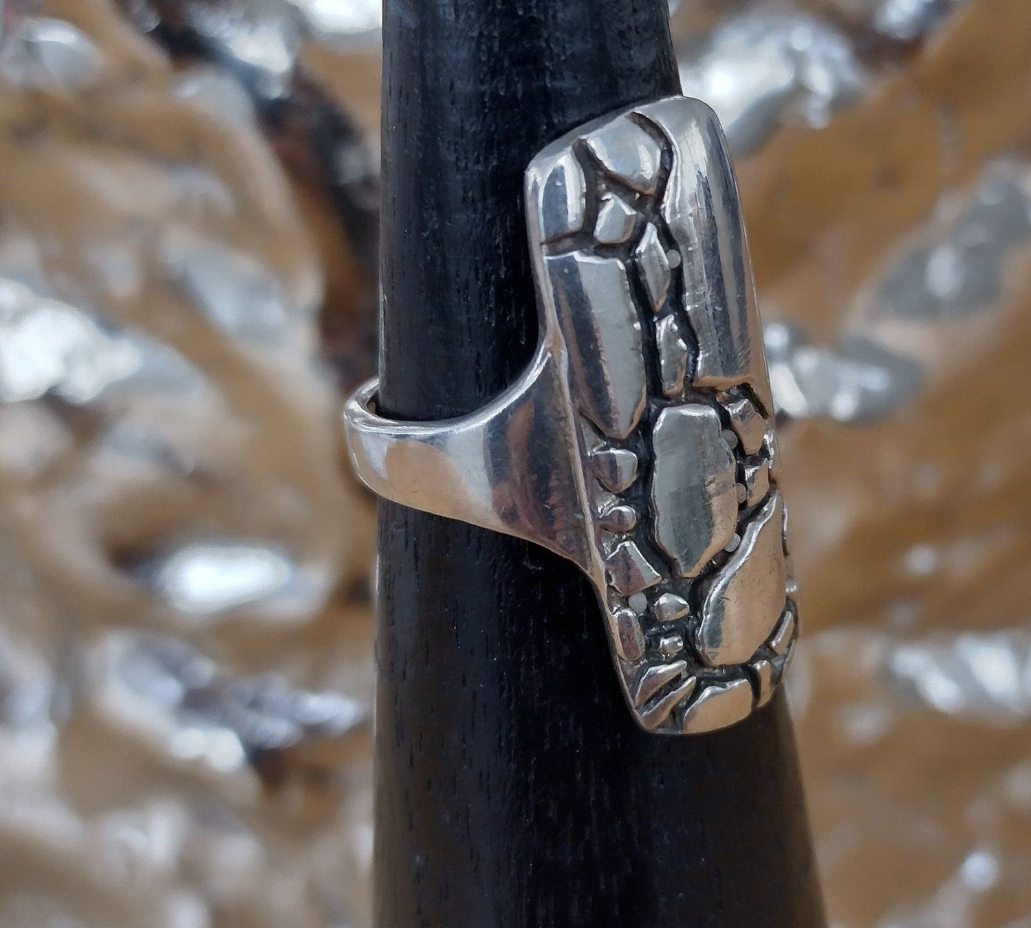 Anelli: RING MIT MUSTERUNG IN 925 SILBER – Usato da Romanshorn venduto da BoutiqueA 2