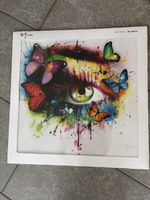 Monee Art Print, 50x50cm, Eye and Butterflies Motiv. Neu!