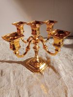 BMF N Goldener Kerzenständer 5 Kerzen Vintage Guter Zustand